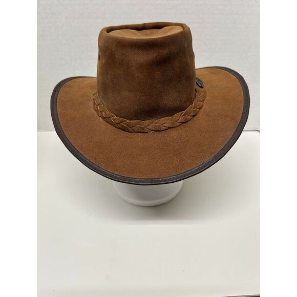 Tan Suede Leather Cobb & Co Bush Hat Very Good Condition Vintage Small - Picture 2 of 6